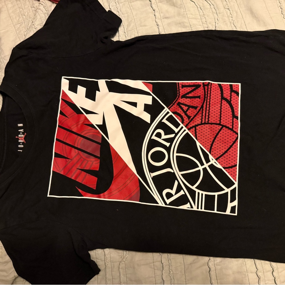 Nike Black Tee with Original Air Jordan Logo Graphic